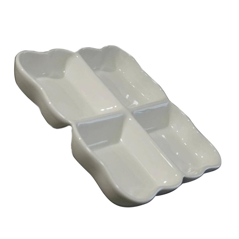 4区画セラミック製スナック皿 フルーツサービングトレイ デザ - Food In Japanese Snacks のレビューと価格
