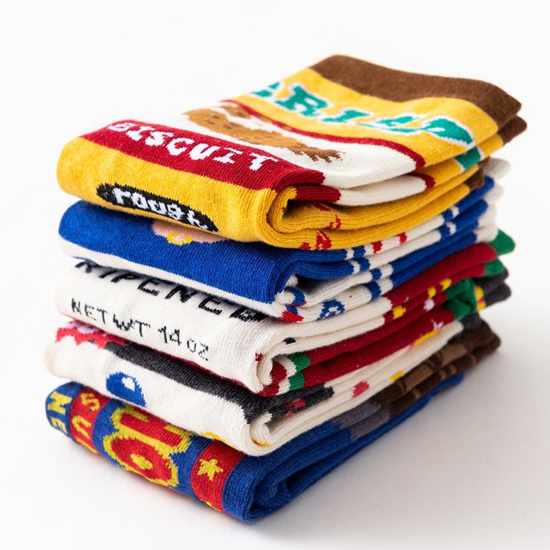 1 ペアファッション女性靴下面白いかわいい漫画スナックミルク - Food In Japanese Snacks のレビューと価格